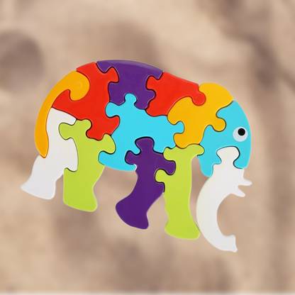 Alexenterprise Elephant Shape Puzzle Building Blocks Non Toxic Block LC02.3122 Elephant Puzzle