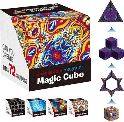 Ignite 3D Magnetic Cube Shape Shifting Box Geometric Puzzle Fidget Toy Multiple shape