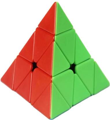 333MART Speed Pyramid Cube - Stickerless Triangle Pyraminx Cube, BIS Approved