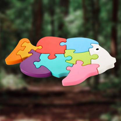 ENGITECH Fish Shape Puzzle Building Blocks Non Toxic Puzzle Blocks LC01.6780 Fish Puzzle