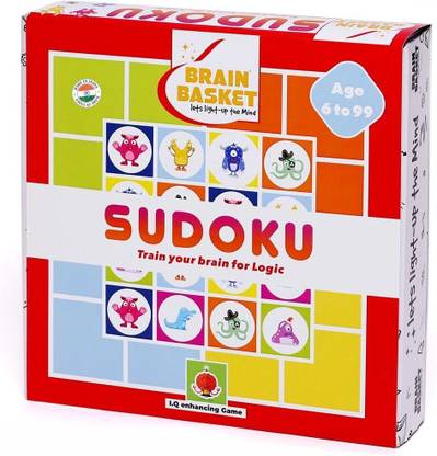 BRAIN BASKET SUDOKU Puzzle Game for Kids and Adults MDF Board Travel Game Age 6 Plus