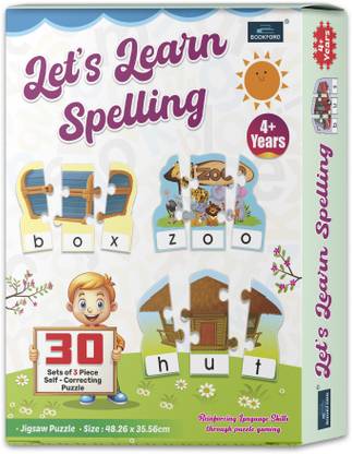 BOOKFORD Let's Learn Spelling Jigsaw Puzzle Game & Fun and Learning