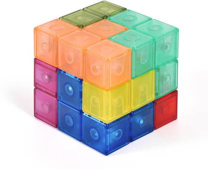 Hawkister Magnetic Cube Building Blocks Children's DIY Puzzle Toys Set of 7 Multi Shapes