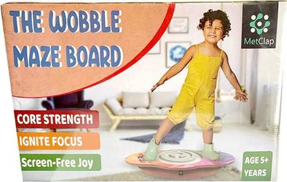 MetClap Wobble Maze Balancing Game - Interactive Skill Development for Kids (Multicolor)
