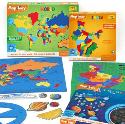 इमागिमके Mapology - India and World Combo
