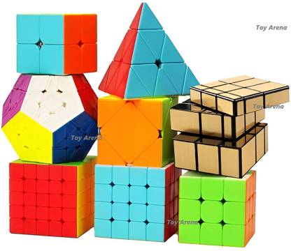 Toy Arena Speed 2X2 3x3 4x4 5x5 Pyramid, Megaminx, Skweb, G- Mirror Puzzle Cubes Combo