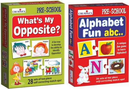 CREATIVE'S What's My Opposite + Alphabet Fun - Early Language learning Pack