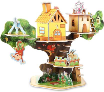 3D Puzzle Beautiful House for kids sheet of 4
