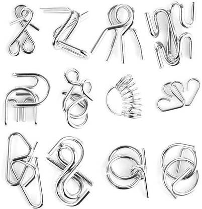 Bazaar Brain Teasers Metal Puzzle Toys Puzzle Unlock Interlock Toys