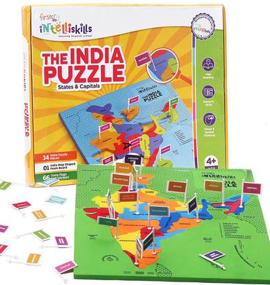 FIRSTCRY INTELLISKILLS Indian States Puzzle Multicolor -