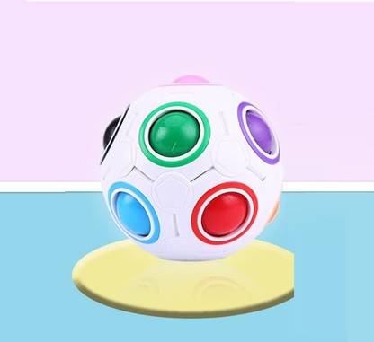 DEZIINE Magic Rainbow Puzzle Ball, Speed Cube Ball Puzzle Game Fun Stress Reliever