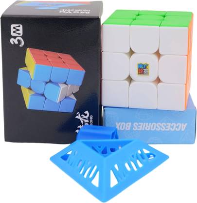 Hawkister MoYu MFJS MEILONG 3M 3x3 Cube (Magnetic) Stickerless, 3x3x3 M Speed Cube