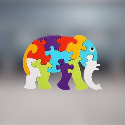 GODEX Elephant Shape Puzzle Building Blocks Non Toxic Block LC02.128 Elephant Puzzle