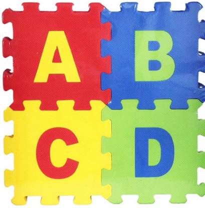 KrishnaToysJal ABCD Non-Toxic floor mats for kids,(Multicolored) learning toy (Set of 1)
