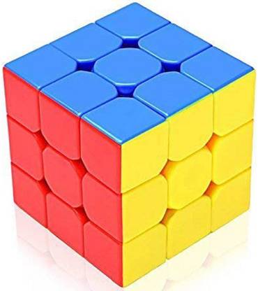 Aseenaa High Speed Smooth Smart 3X3 Cube, Stickerless Magic Brainstorming Puzzle Set
