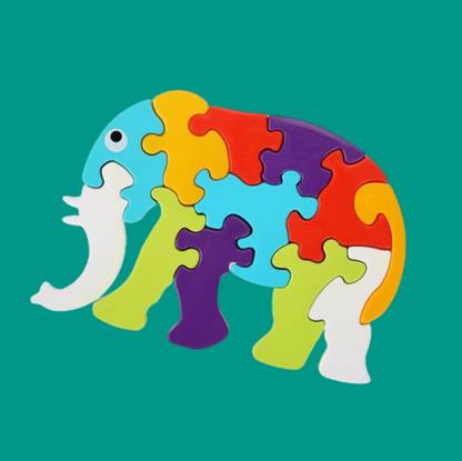 SHREEJI ENTERPRISE Elephant Shape Puzzle Building Blocks Non Toxic Block LC02.1229 Elephant Puzzle