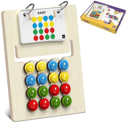 Smart Kids Wooden Montessori Slide Puzzle | Brain Development Toy for Kids