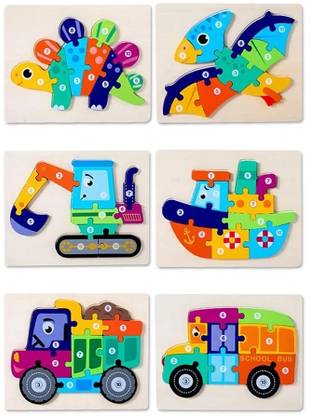 Kumaravel Jigsaw puzzle with number - 3D Puzzle Wooden Interlocking Puzzle