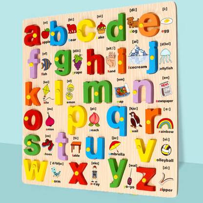 Plus Shine ABC Alphabet matching Board Small Letters A To Z English Alphabets Jigsaw Puzzle