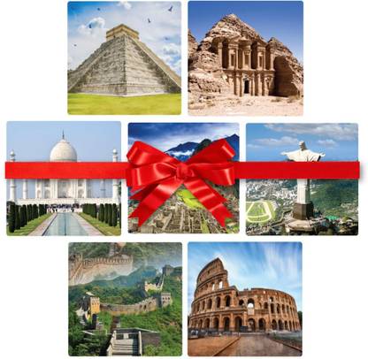 Mittimate 7 Wonders of World Jigsaw Puzzle Combo: 7-in-1 Set