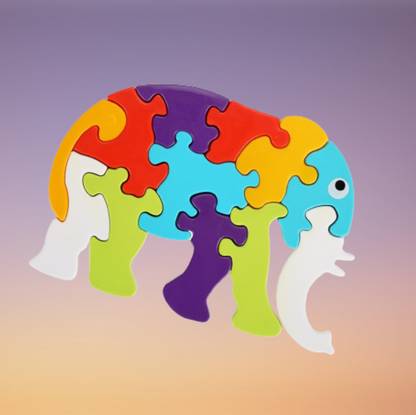 GODEX Elephant Shape Puzzle Building Blocks Non Toxic Block LC02.400 Elephant Puzzle