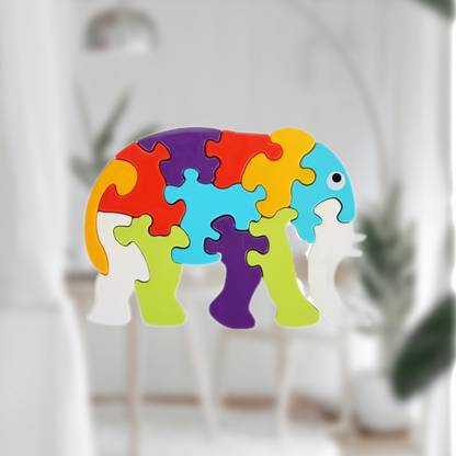 golden rose Elephant Shape Puzzle Building Blocks Non Toxic Block LC02.2044 Elephant Puzzle
