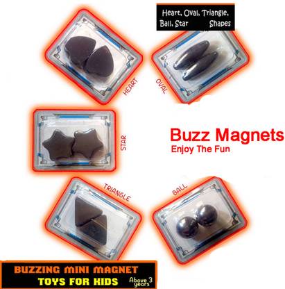 Poktum Multipurpose Magnets Ball,Triangle,Oval, Heart And Star Shaped Best Magnets Set