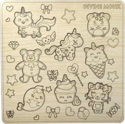 divine Monk Wooden Cute Cartoons Block Puzzle for Kids