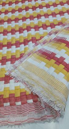 sujni Single Bed Red Yellow White Cotton Batting