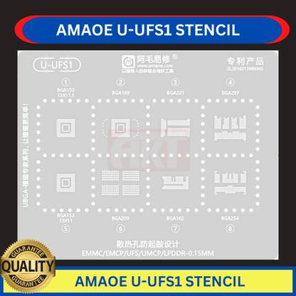 AKT AMAOE U-UFS1 STENCIL tin multipurpose used,EMMC,EMCP,UFS,UMCP,LPDDR-0.15MM Quilting Stencil
