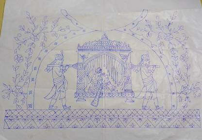 BAVDHAN AARI TRACING PAPER PALLAKU DESIGN SET: STONE, BEADS, AND MAGGAM WORK Quilting Stencil