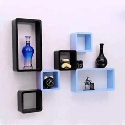 Best Quality Rectangular Cube Shape Wall Mount Shelf Wall Rack Floating Shelves MDF (Medium Density Fiber) Wall Shelf