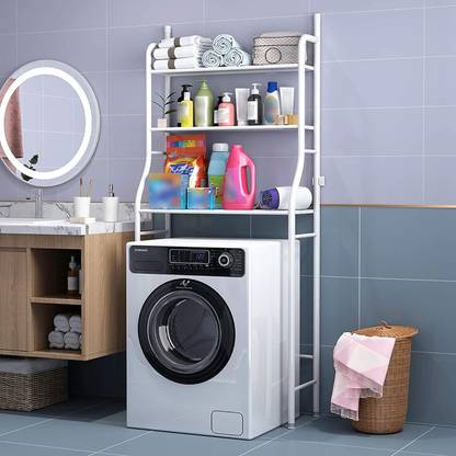 Sasimo Washing Machine Stand 3 Shelf Multipurpose Bathroom Storage Organiser Stainless Steel Wall Shelf