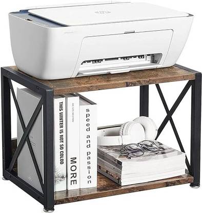 Indian Decor 66300 Desktop Printer Stand with Storage Shelves, Multi-Purpose Desk Organizer Stainless Steel Wall Shelf