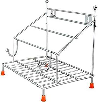 DEALKART Chakla/Belan Kitchen Rack Steel Wall Mount Chakla, Belan and Tawa Rolling Pin Board Stand