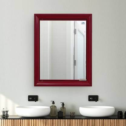 Nilkamal GEM Wall Mounted Cabinet Mirror|5 Shelf Space Saver Bathroom Accessories Storage Plastic Wall Shelf