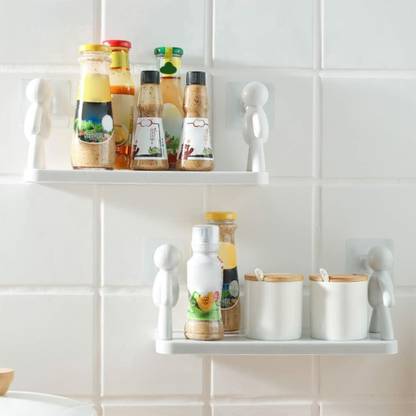 Radha Multipurpose Wall Mount Self Adhesive Floating Shelf x1.86