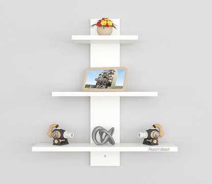Product-Unique Multipurpose Wall Mounted Shelf Bookshelf 3 Shelves For Home Decor Particle Board Wall Shelf