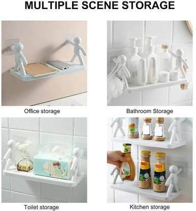 QuickNest Wall Hanging Bathroom Storage Floating Wall Shelf NRS9.249 Acrylic Wall Shelf