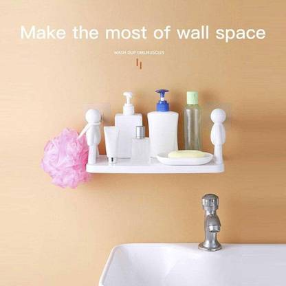 decoroid Wall Mounted Shelf, Bathroom Shelf Organizer R1.595 Plastic Wall Shelf