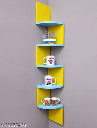 classiconline New Shelves Book Shelf Corner And Decorative Engineered Wood Open Book Shelf