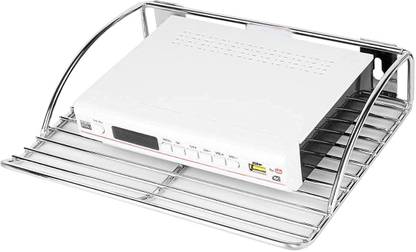 TechSrmaji Steel Setop box Stand, Wifi Stand Router holder Shelves Stainless Steel Wall Shelf