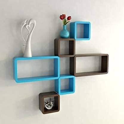 Best Quality Rectangular Cube Shape Wall Mount Shelf Wall Rack Floating Shelves MDF (Medium Density Fiber) Wall Shelf