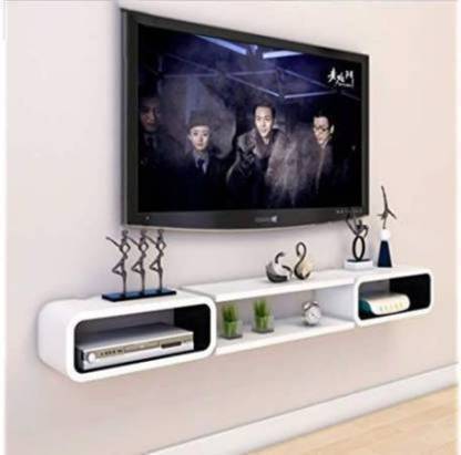 Explore Wood Craft Wall TV Set Top box stand Wall TV Entertainment unit wall Decorative item MDF (Medium Density Fiber) Wall Shelf