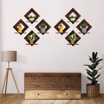 Sage Designer Wall Shelves for Home Decor Items | Living Room & Bedroom MDF (Medium Density Fiber) Wall Shelf