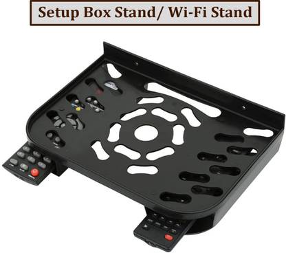 DALUCI Set Top Box Stand/DTH Stand/WIFI Router Stand , Wall Mount With 2 Remote Holder Plastic Wall Shelf