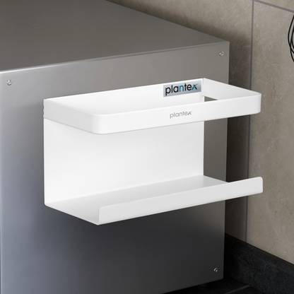 Plantex Magnetic Shelf for Kitchen/Fridge Organizer/Shelf for Refrigerator (SLQ-1209) Steel Wall Shelf