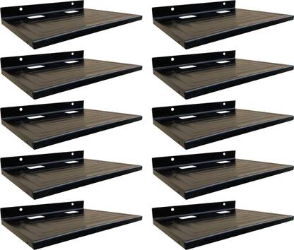 ShelfKing 21x28 CM Metal Wall Mounted Set Top Box Shelf For Television (Pack Of 10) Iron Wall Shelf
