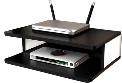 Dime Store Dime Store Engineered Wood Set Top Box Stand TV Stand WiFi Router Rack Wooden Wall Shelf