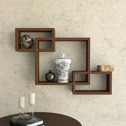 Coach Handicrafts Wall Mount Shelf Wall Shelf Set of 3 Floating Shelf Storage Rack MDF (Medium Density Fiber) Wall Shelf